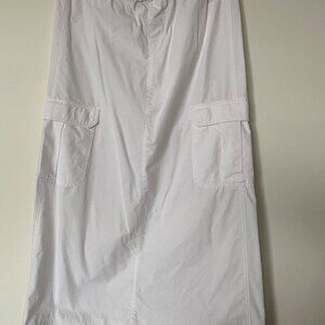 Jupe en coton blanche de type cargo